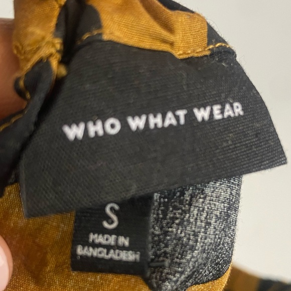 Blouse Animal Print Ink Blot Top Blouse Small WhoWhatWear - Picture 7 of 8